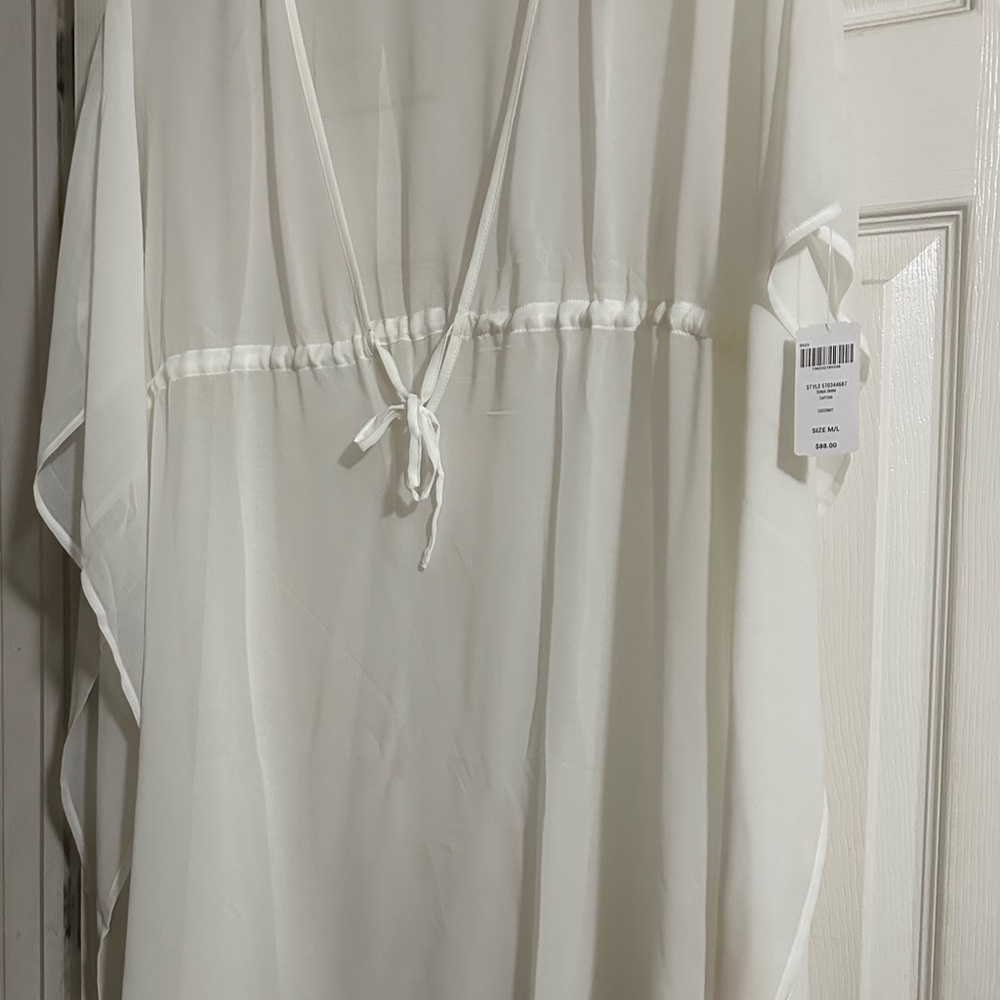 Elegant Sheer White Cover-Up